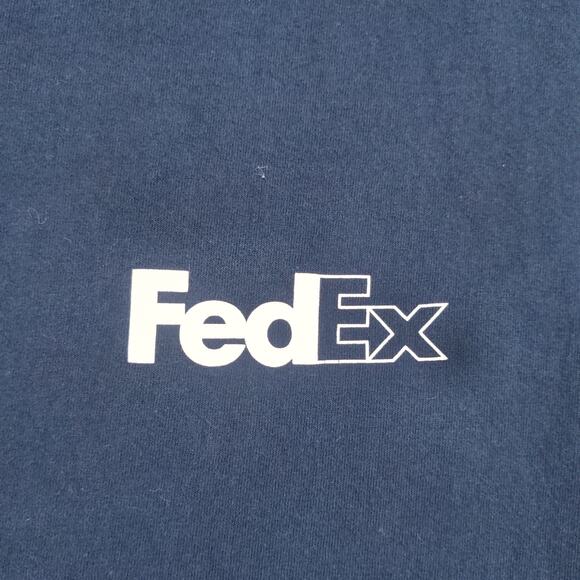 FedEx Federal Express T Shirt Mens Size 3XL Blue Graphic Logo Uniform - Picture 6 of 12